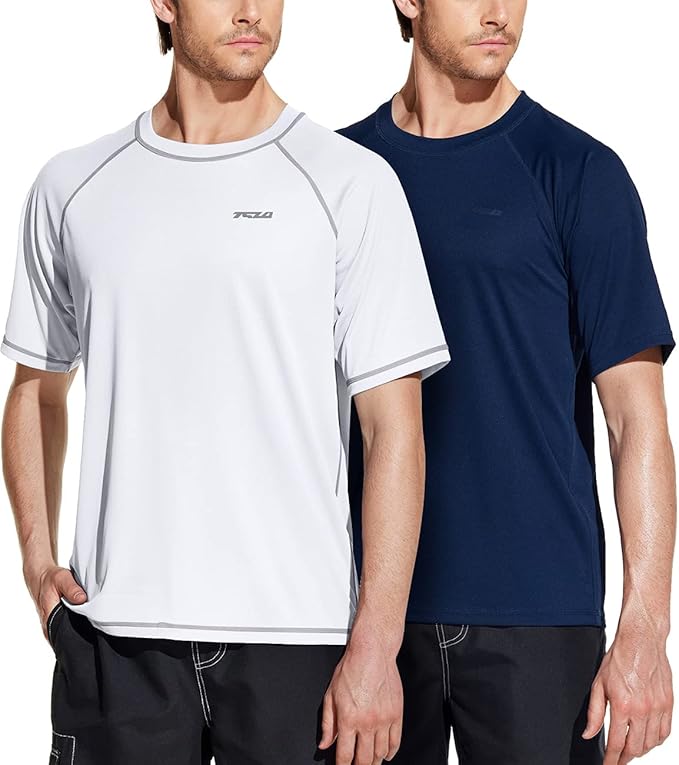 TSLA Men's Rashguard Swim Shirts for Ultimate UV Protection