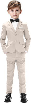 Boys Black 5-Piece Slim Fit Suit for Wedding - Classic Look