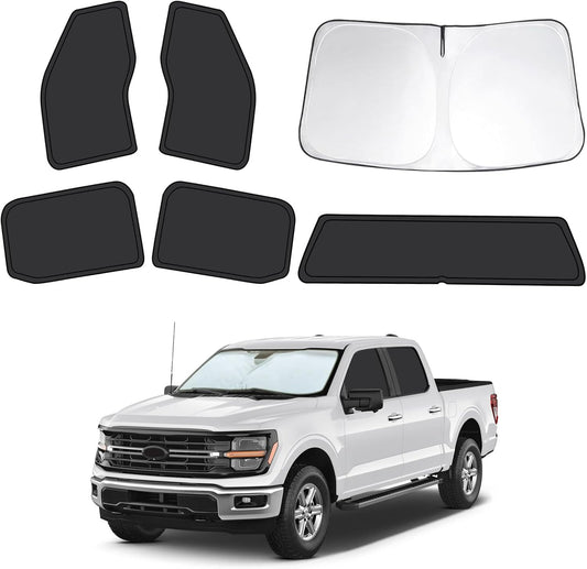 6pcs Car Window Shades for Ford F150 2021 2022 2023 2024 2025