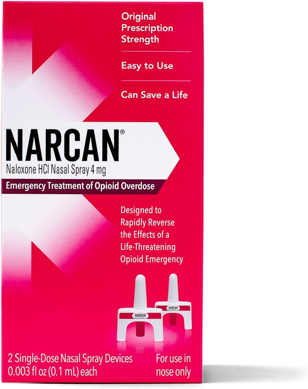 NARCAN Nasal Spray 4 mg for Emergency Opioid Overdose Treatment