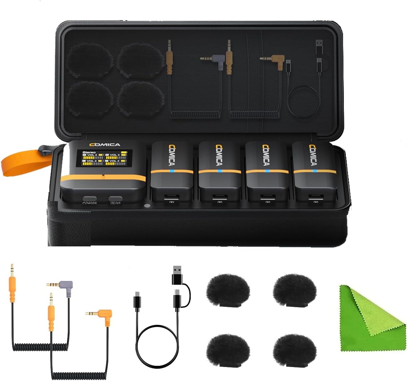 COMICA Vimo Q Four-Channel Mini Wireless Lavalier Microphone System