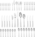KINGSTONE Silverware Set for 8, 45-Piece Stainless Flatware - Durable