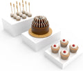 Buffet Risers Food Display Stands White Acrylic Cubes - Elegant