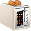 2 Slice Touch Screen Toaster with Wide Slots - Precise Single Slice