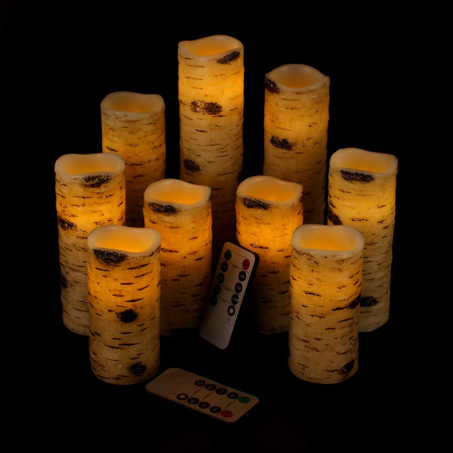 Vinkor Flameless Candles Set of 9 with Remote Control and Timer