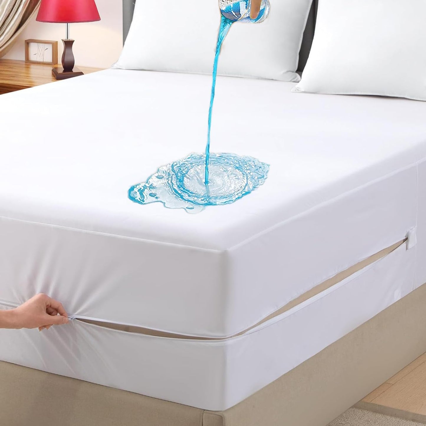 Twin XL Waterproof Zippered Mattress Encasement for Comfort
