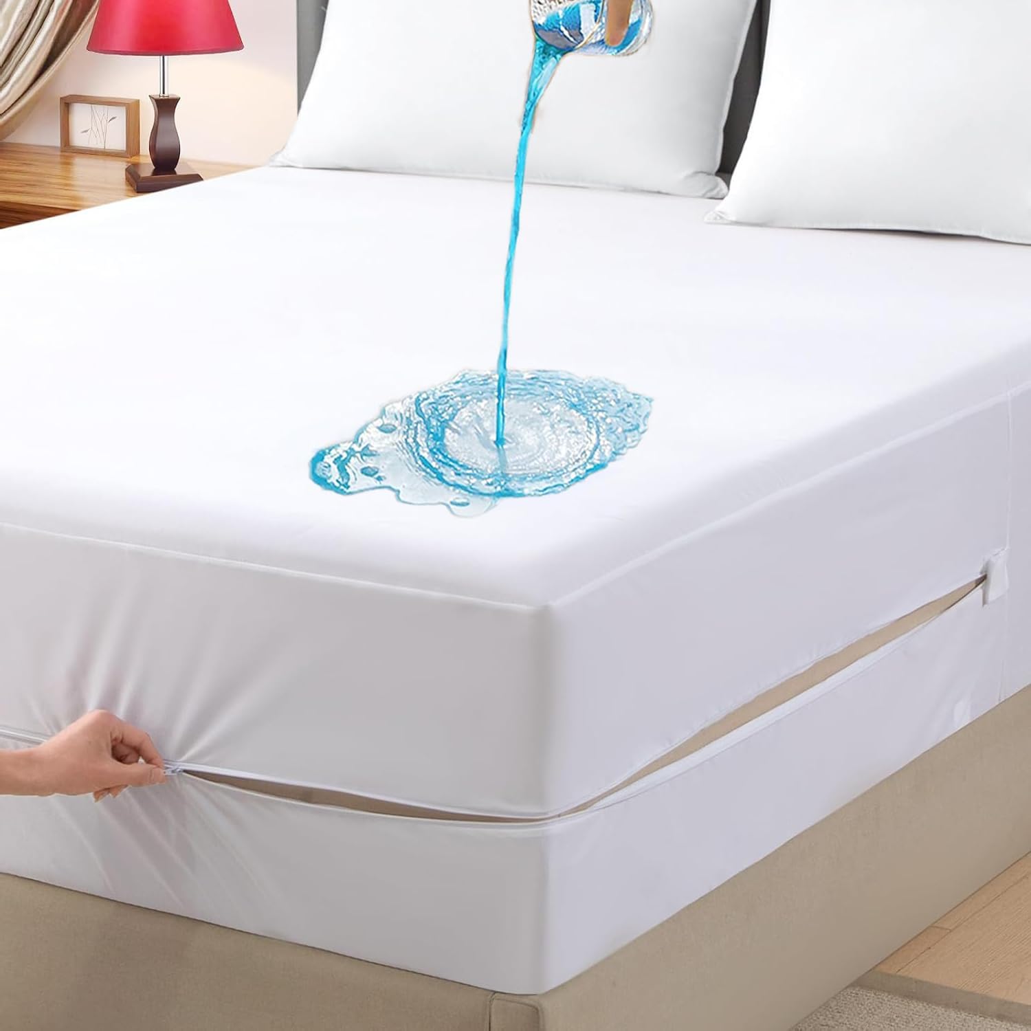 Twin XL Waterproof Zippered Mattress Encasement for Comfort