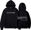 Review Empowering Letter Print Hoodie