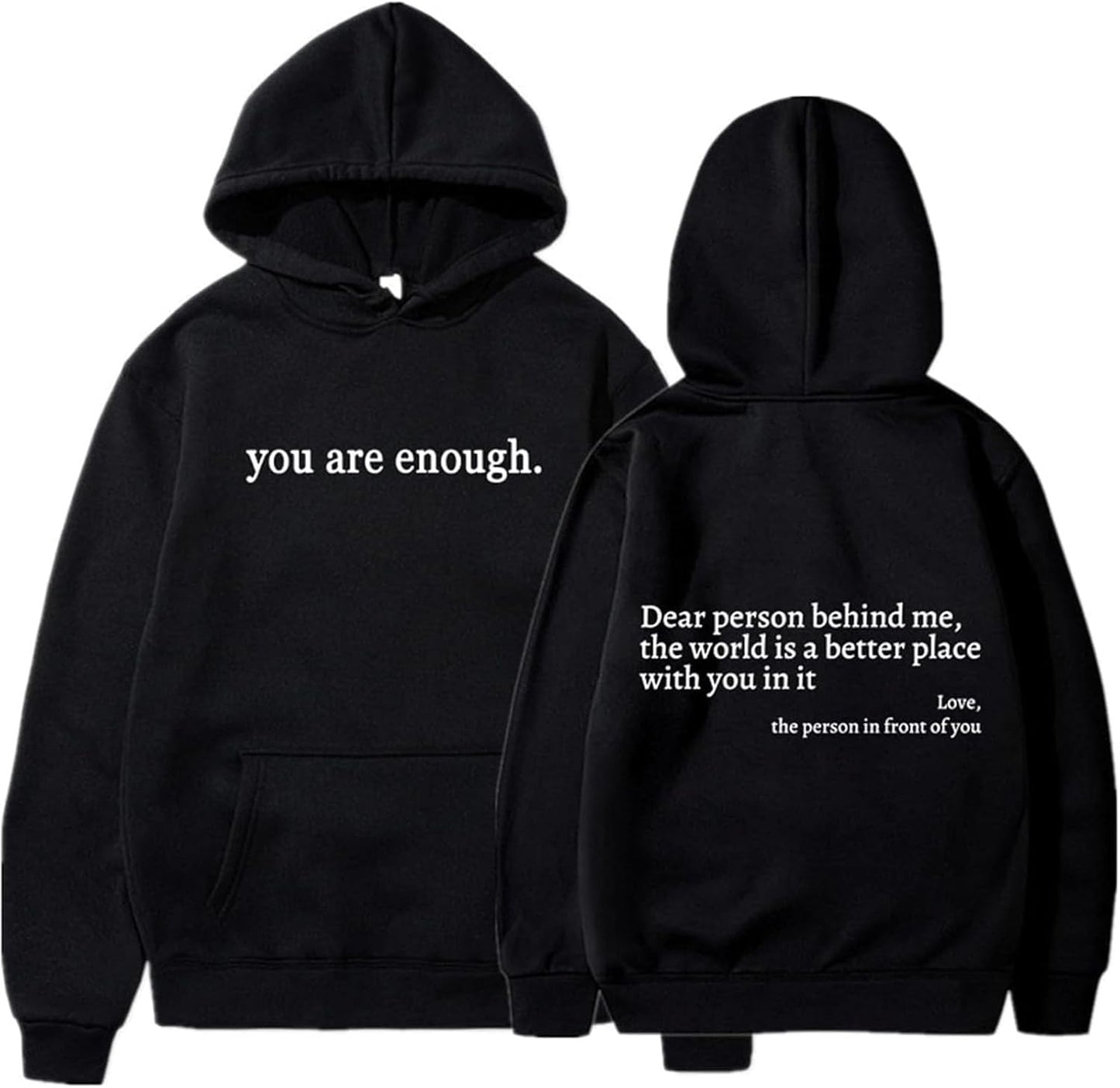 Empowering Letter Print Hoodie