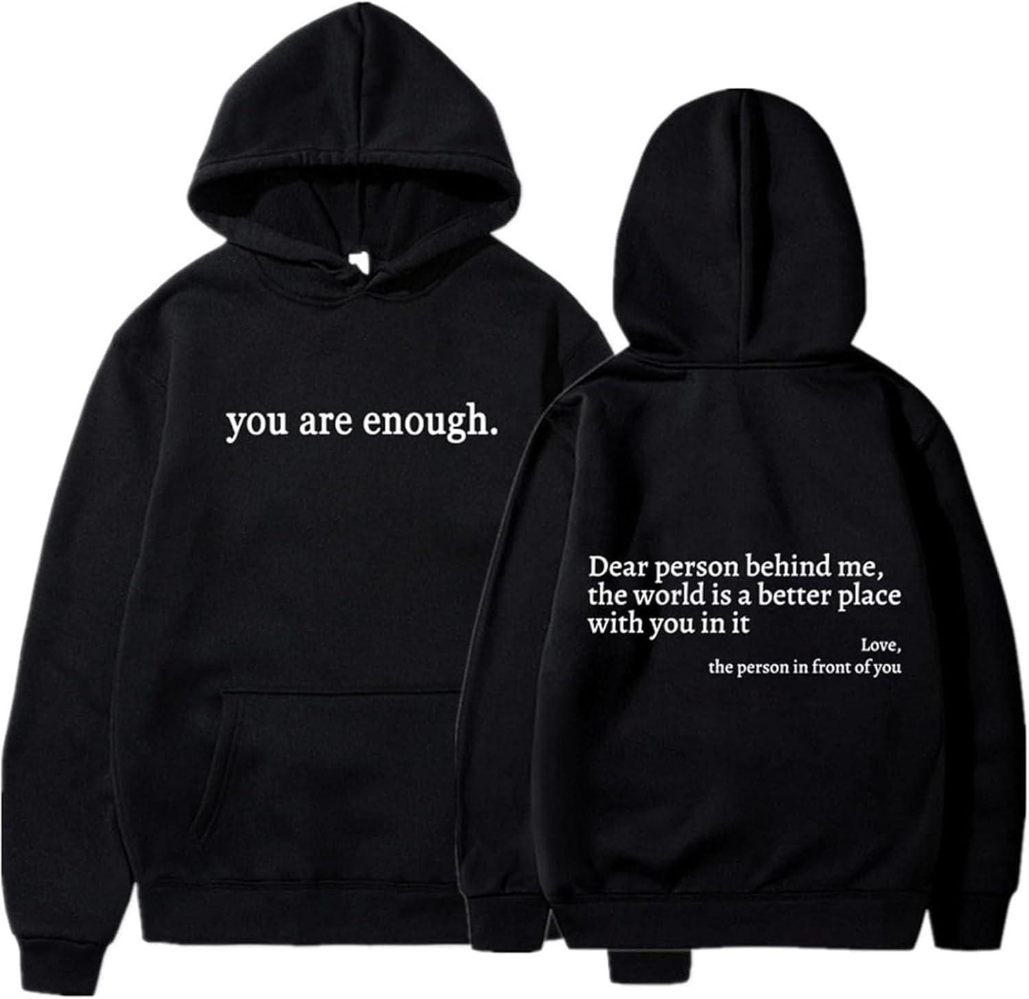Empowering Letter Print Hoodie