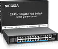 NICGIGA 24-Port Gigabit PoE Switch for Reliable Networking