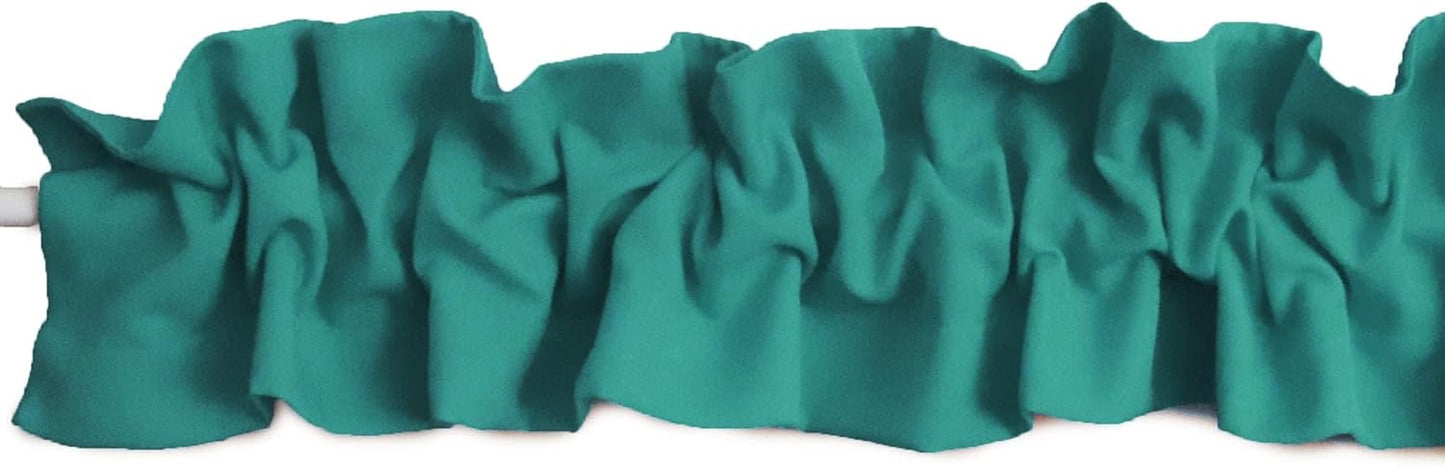 Solid Poplin Sleeve Topper Window Valance for Home Decor
