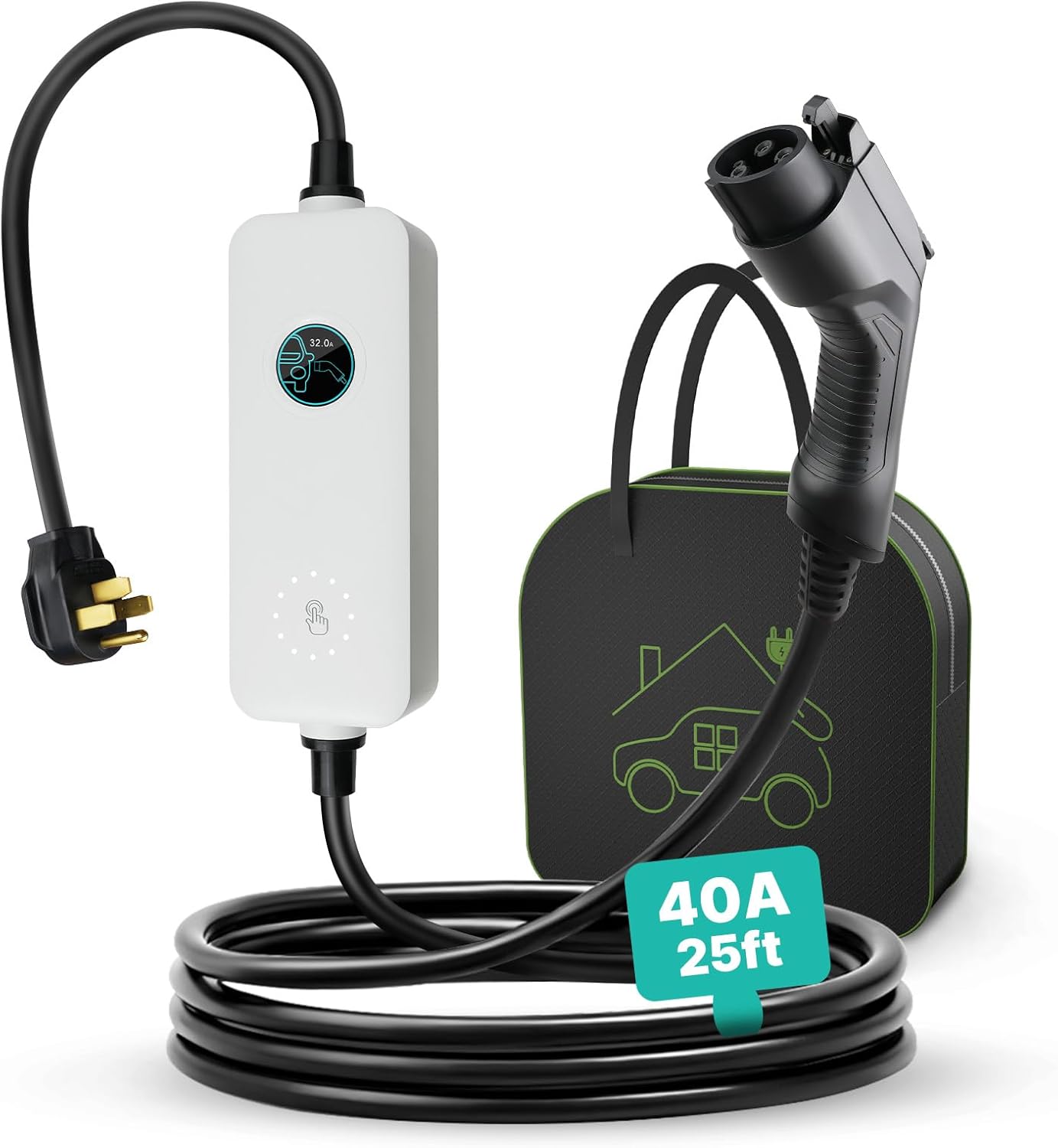 Morec 40A Portable EV Charger - Fast Home Charging!