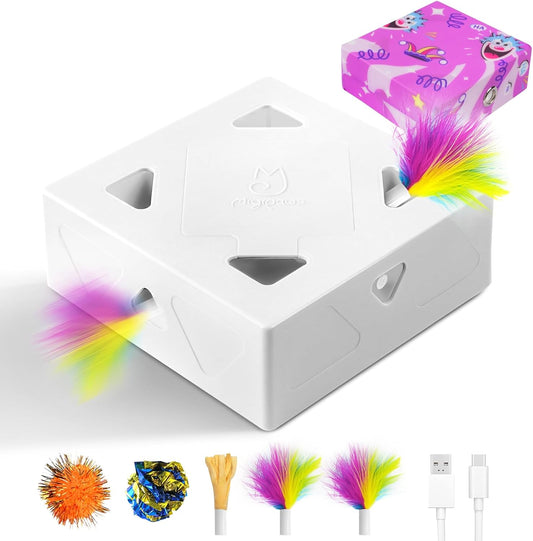 Interactive MigiBox Cat Toy with 3-in-1 Fun for Indoor Cats