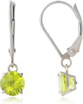925 Sterling Silver Gemstone Earrings for Women - Peridot Dangle