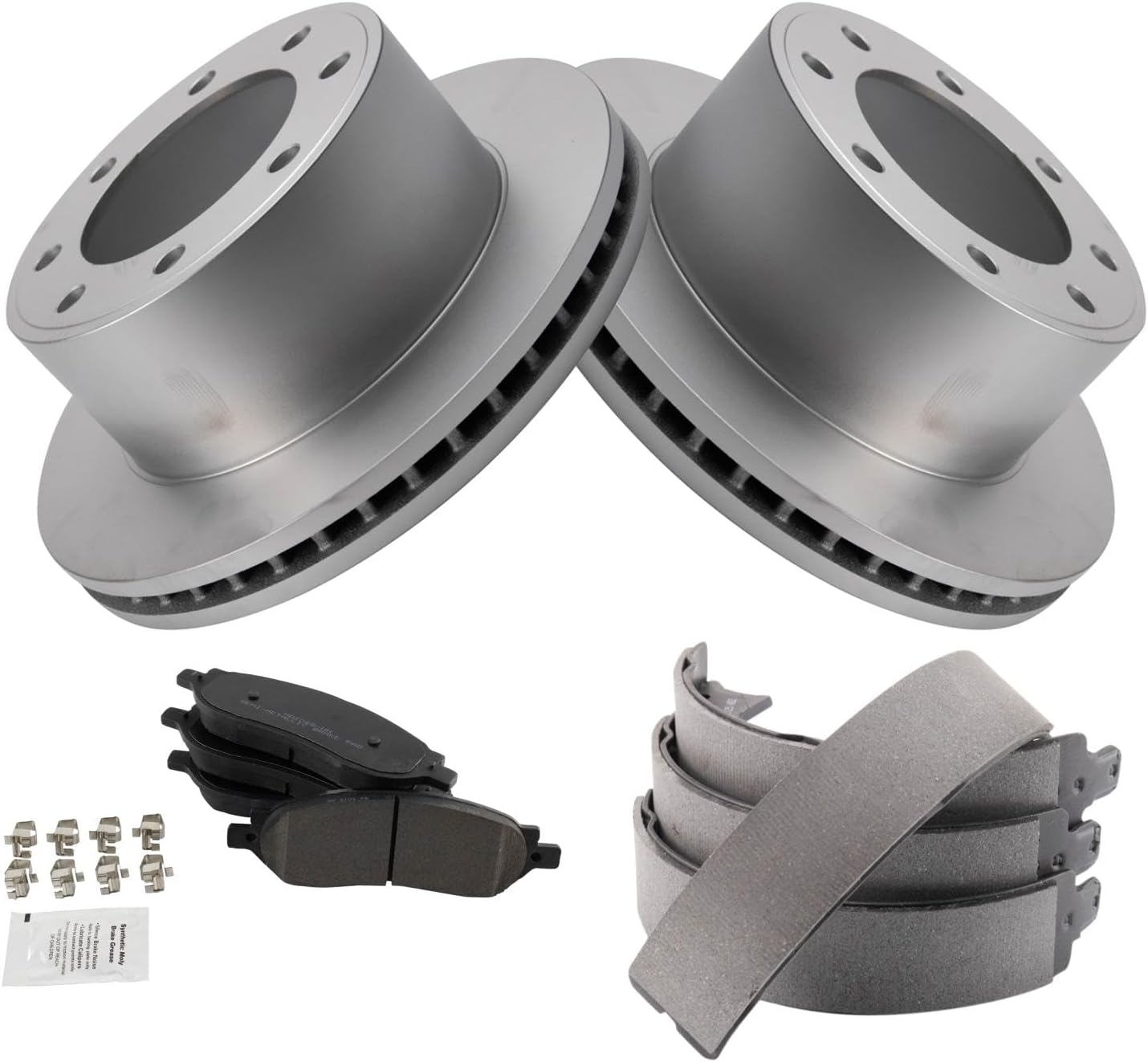 TRQ Rear Brake Pad & Rotor Kit for 2005-2007 Ford Super Duty