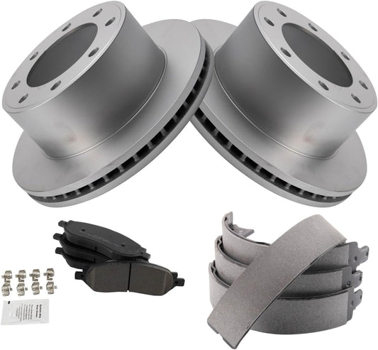 TRQ Rear Brake Pad & Rotor Kit for 2005-2007 Ford Super Duty