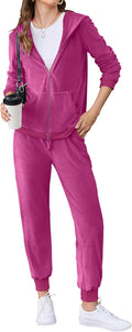 Womens Casual Velour Tracksuit Set for Comfort and Style