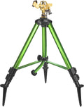Impact Sprinkler on Tripod Base with Stakes - Large Coverage Irrigator