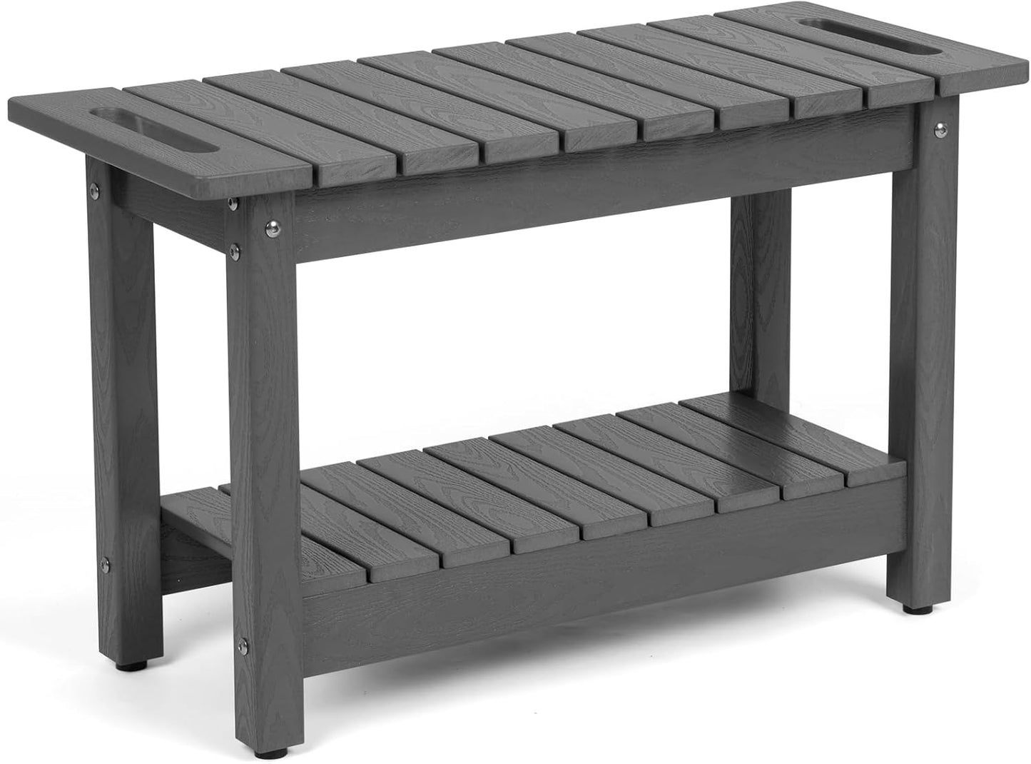 30 Shower Bench Waterproof Poly Lumber Stool for Shaving Legs