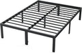 DUMOS Queen Size Metal Platform Bed Frame - 14in Storage, No Box