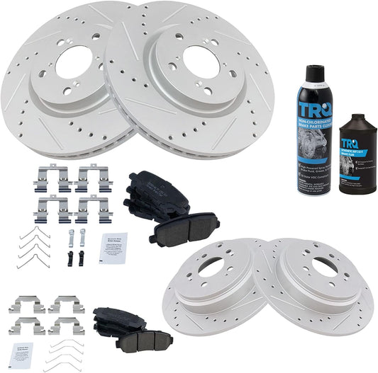 TRQ Performance Brake Pad & Rotor Kit for Honda Odyssey 2011-2014