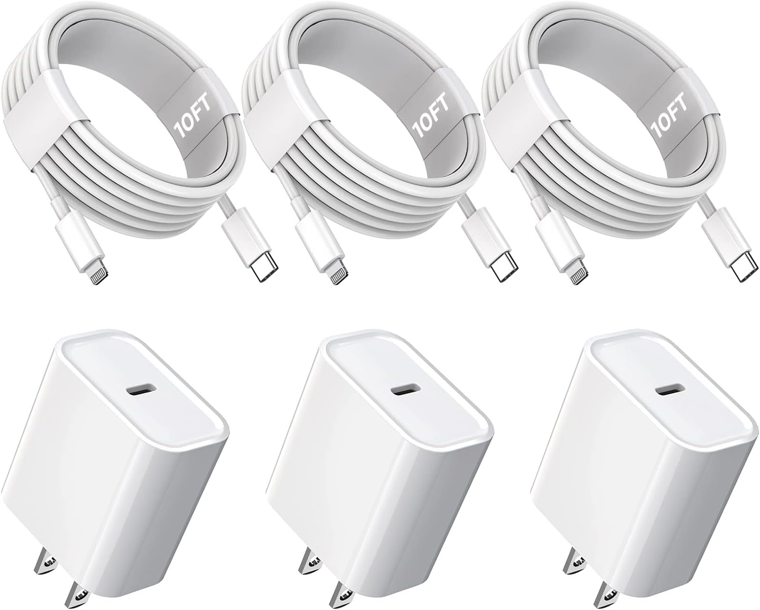Fast Charge iPhone 10FT Cable Set