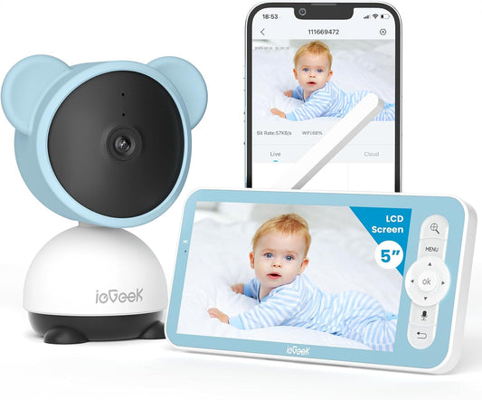 ieGeek 5'' Baby Monitor: App-Controlled WiFi Camera