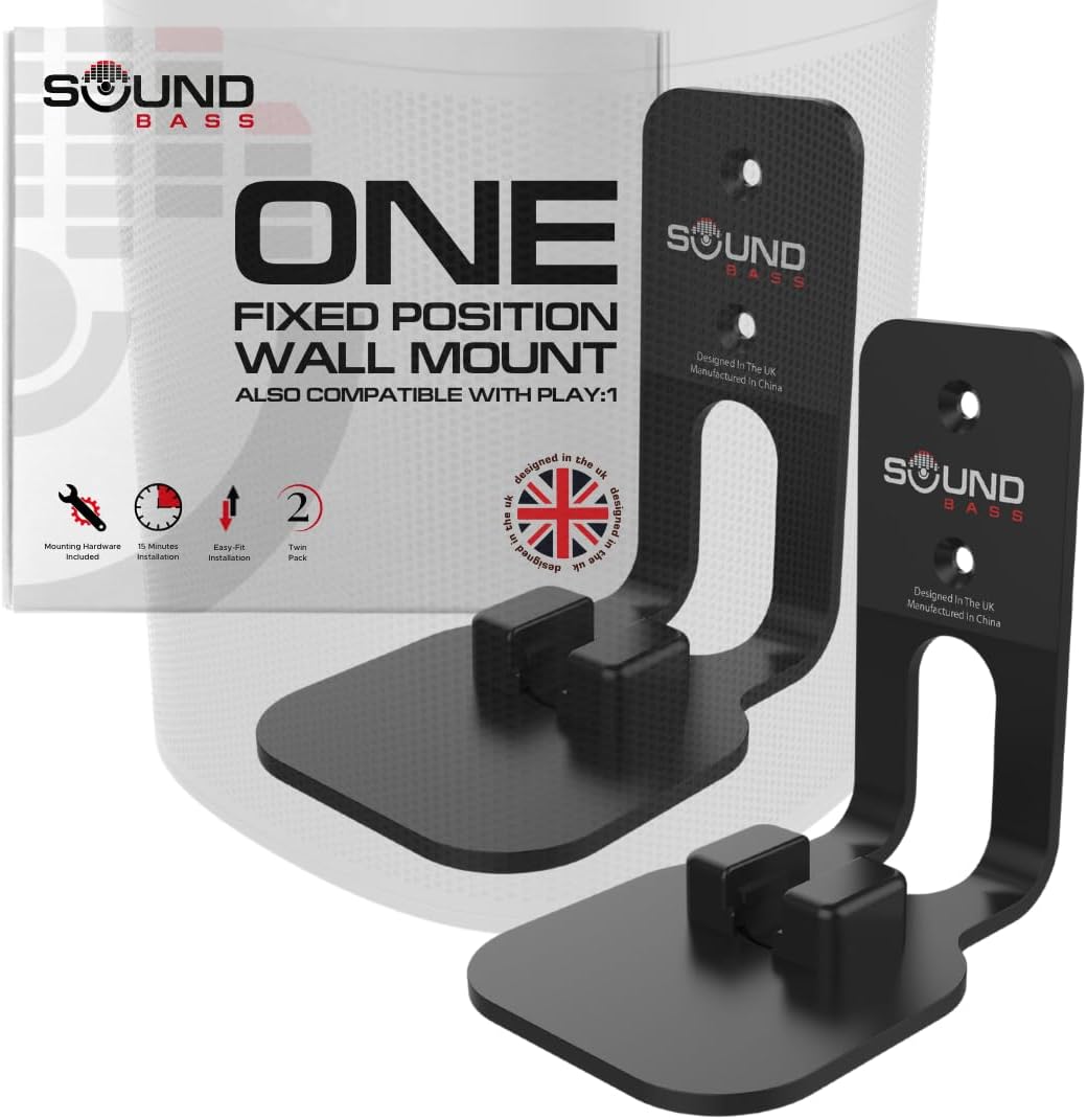 Sound Bass Wall Mount Bracket for Sonos ONE & PLAY1 Speakers