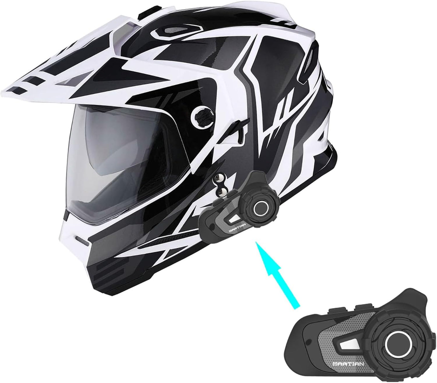 1Storm Dual Sport Motorcycle Full Face Helmet with Bluetooth