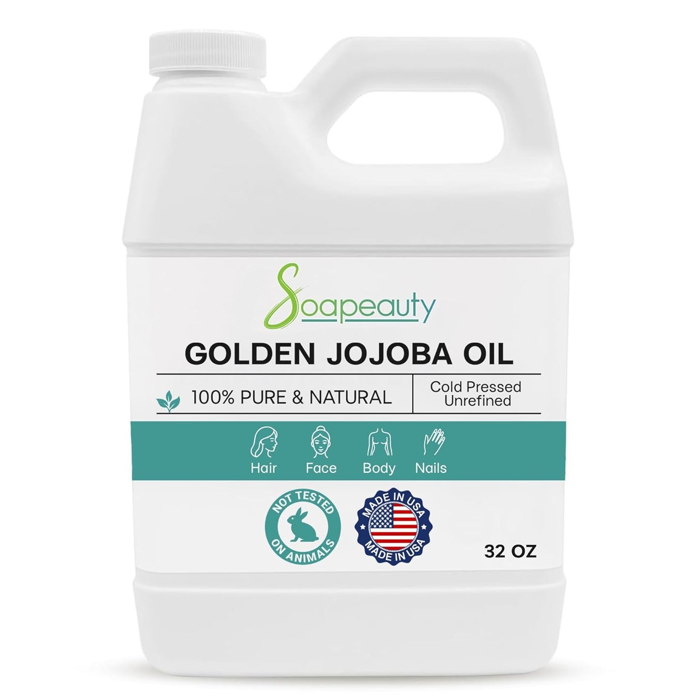 Soapeauty Golden Jojoba Oil - 100% Pure & Natural Moisturizer