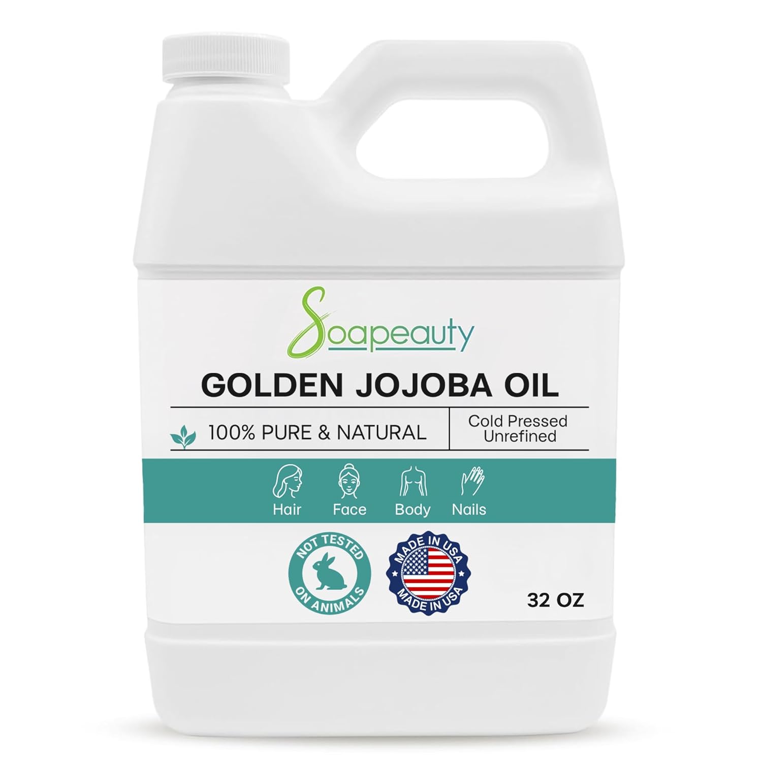 Soapeauty Golden Jojoba Oil - 100% Pure & Natural Moisturizer