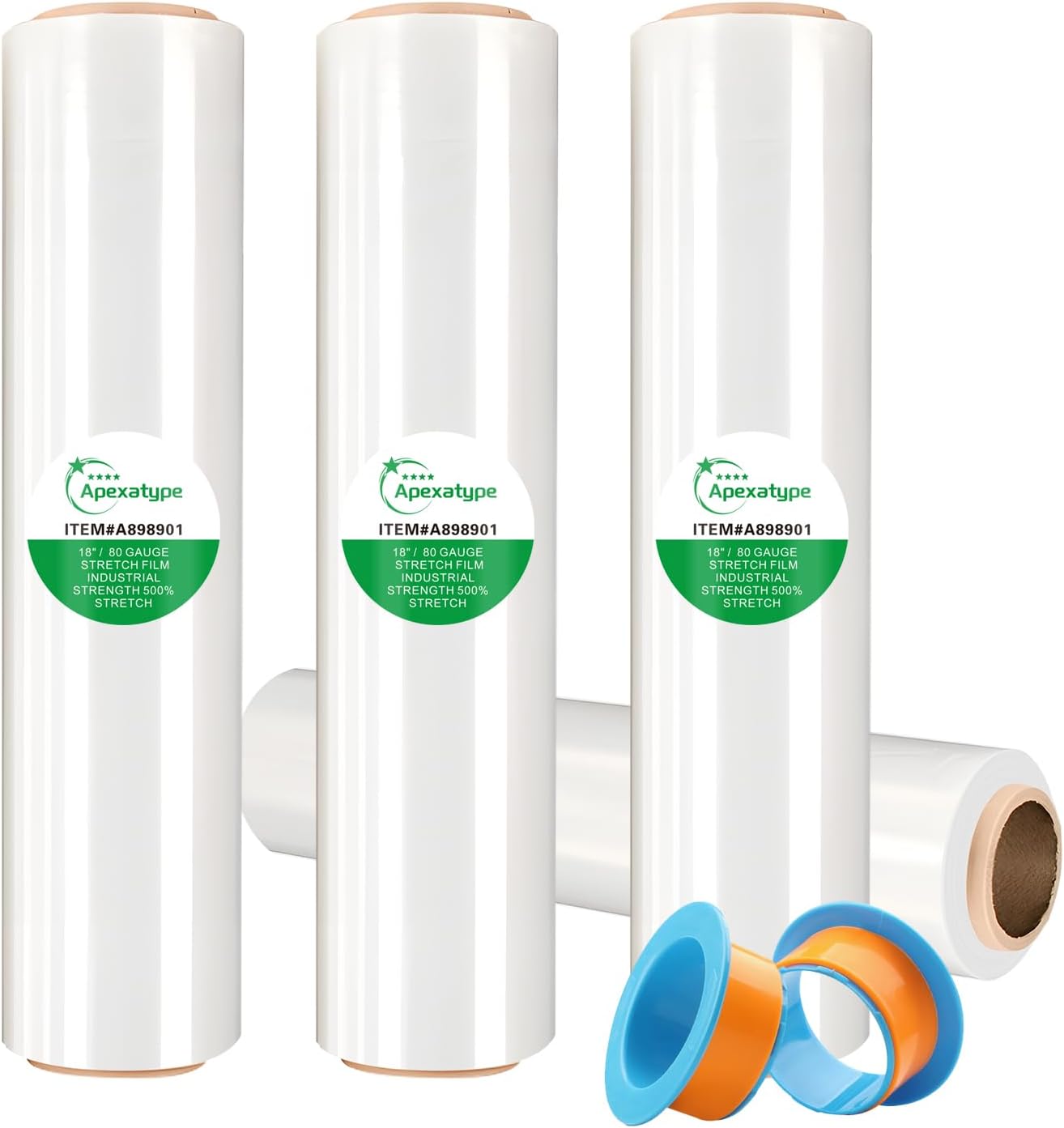 18 in x 1500 ft Plastic Shrink Wrap Roll for Moving Protection