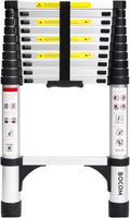 10.5 FT Aluminum Telescoping Ladder - Stable, Compact Reach