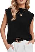 Wool Blend Mock Neck Sweater Vest - Business Casual Staple