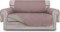 Loveseat Couch Cover Pink/Beige - Reversible Water Resistant Protector