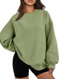 Womens Oversized Fleece Crewneck Hoodie - Cozy Fall Staple