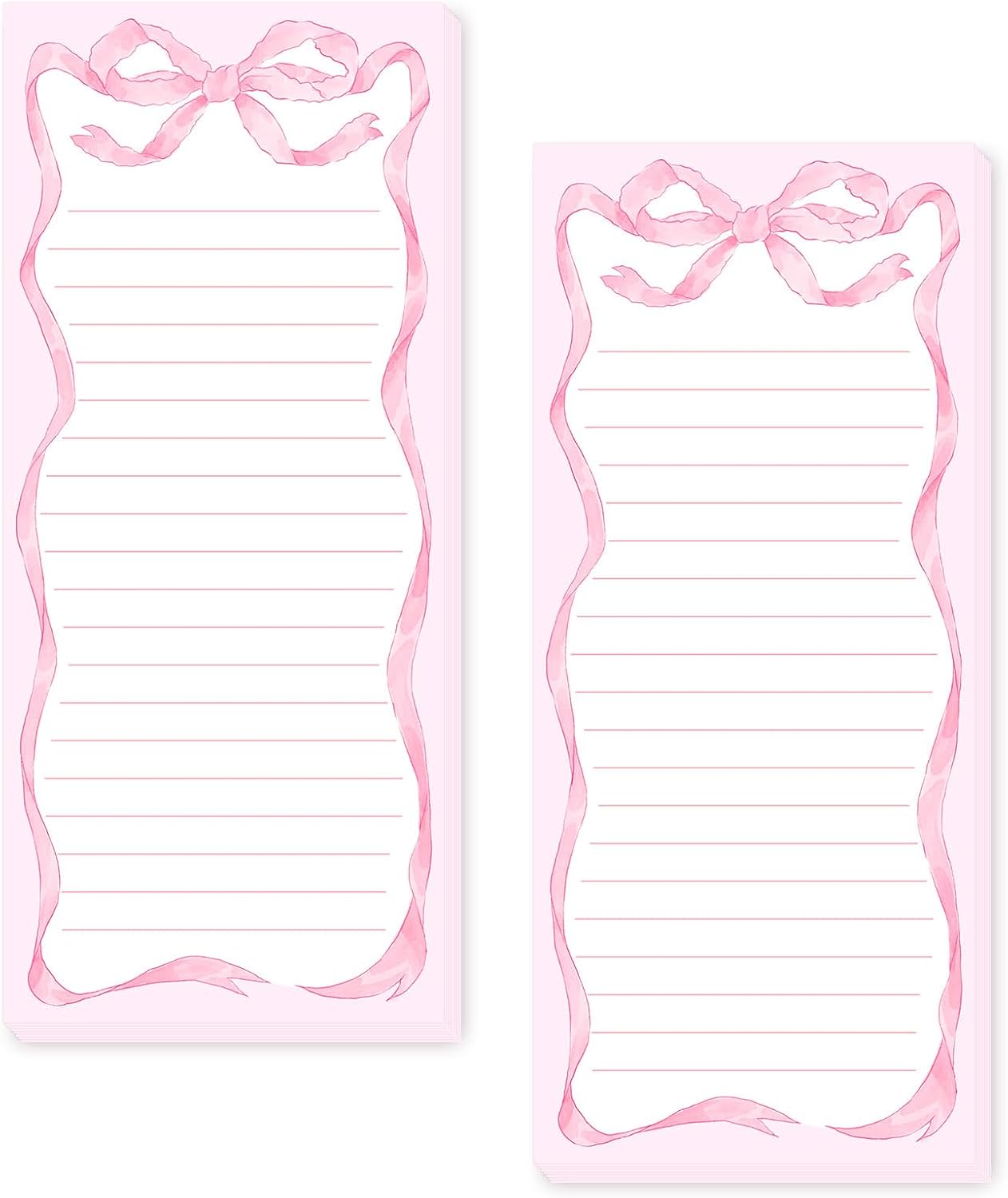 Pink Bow Magnetic Notepads - Cute Grocery List Companion