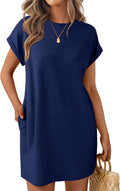 LILLUSORY Womens Summer Casual Short Sleeve T Shirt Dress - Breathable
