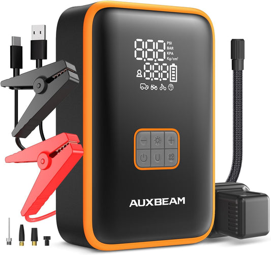 Auxbeam 3000A Jump Starter: Power & Inflate On-The-Go!