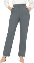 Bamans Dress Pants Women Work Business Pants High Waisted (Style 7FJG)