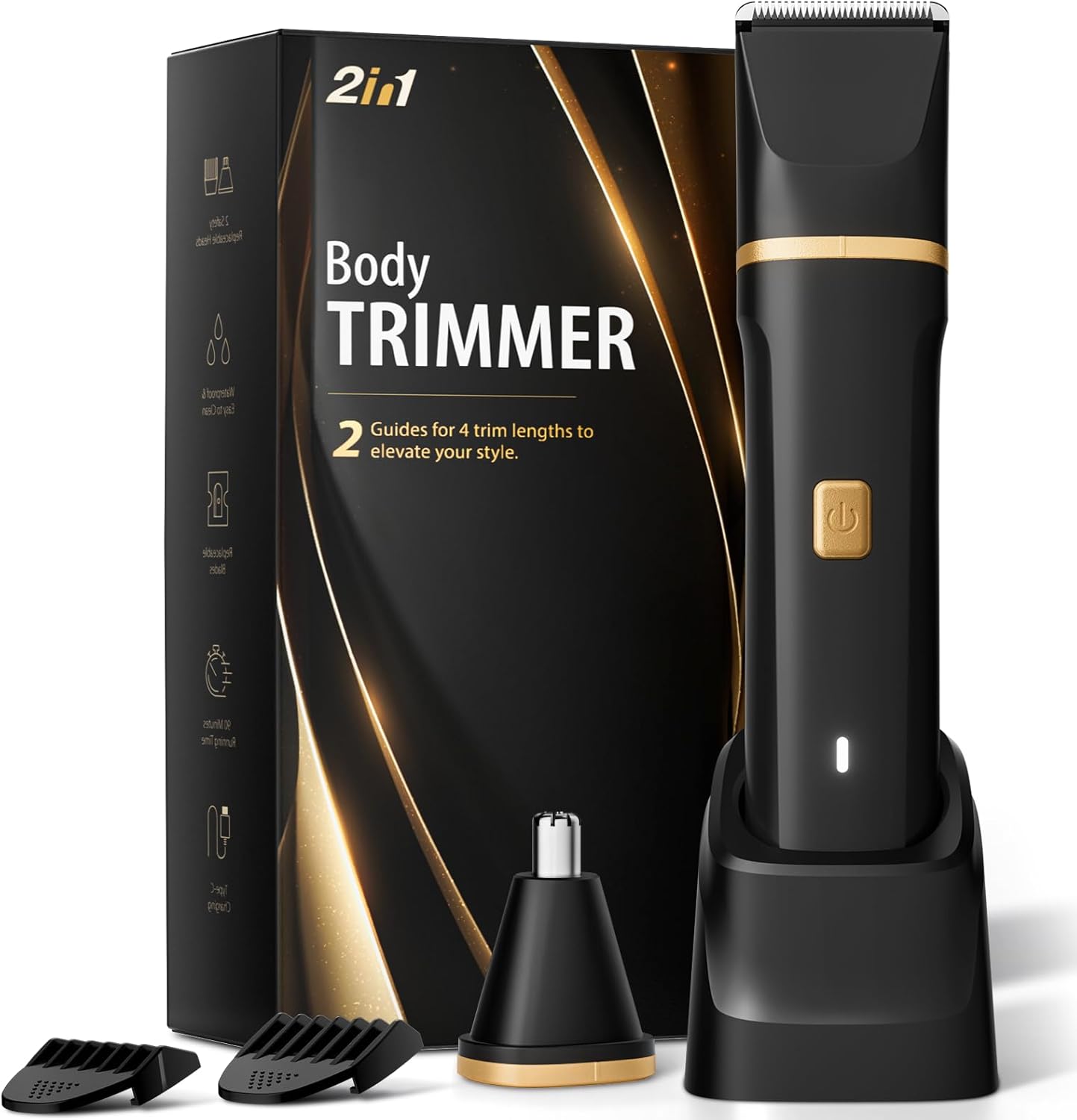 Electric Razor for Men: Versatile IPX7 Waterproof Grooming Kit