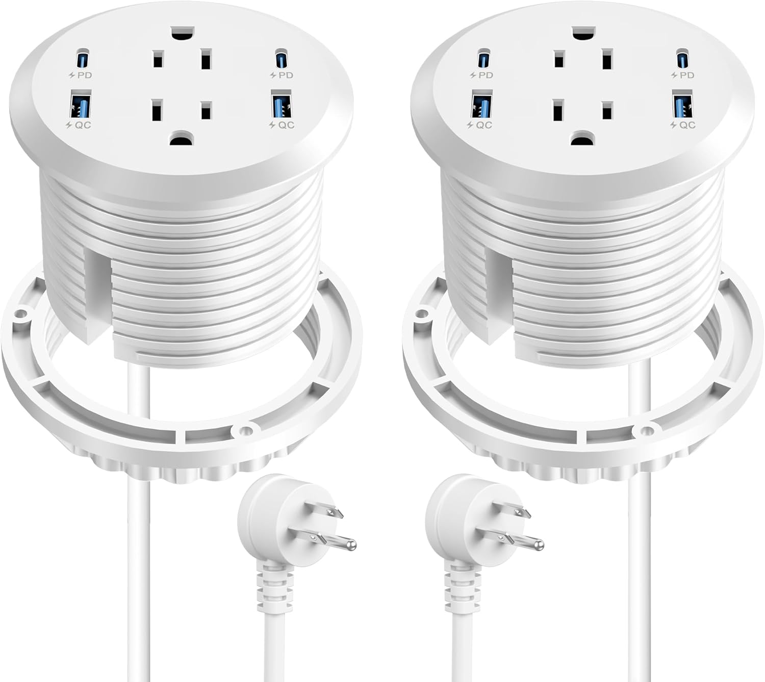 3 inch Desktop Power Grommet with USB C and Fast Charging