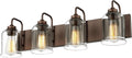 zeyu 28.5 in Oil Rubbed Bronze 4-Light Vanity Light - Farmhouse Style