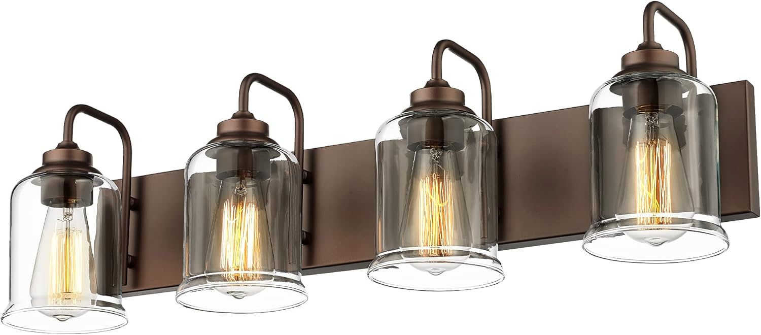 28.5 in Oil Rubbed Bronze Bathroom Light Fixtures for Farmhouse