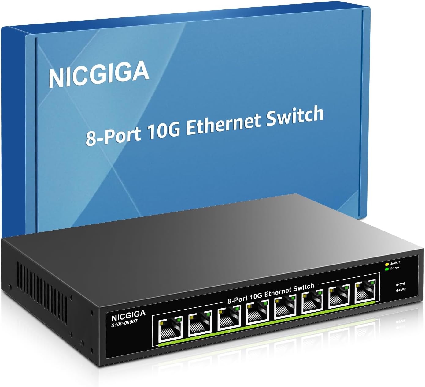 8 Port 10G Ethernet Switch Unmanaged for High-Speed Networking