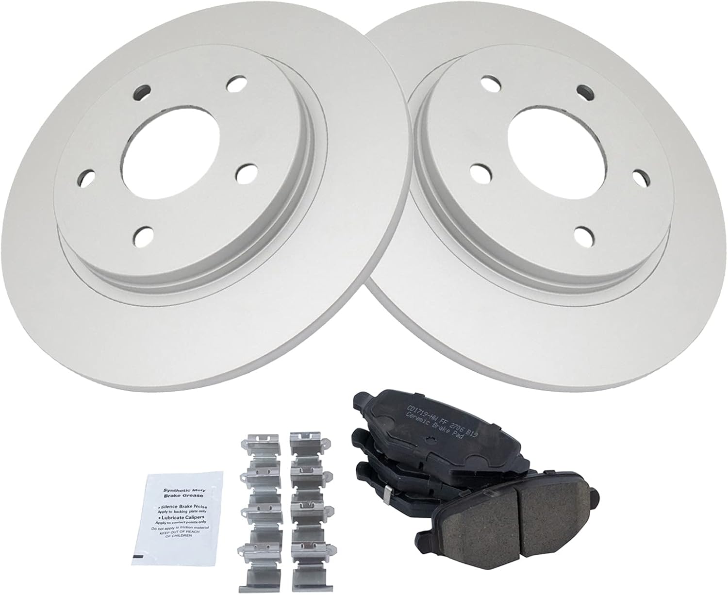 TRQ Rear Brake Pad & Rotor Kit for Chrysler & Dodge Vehicles