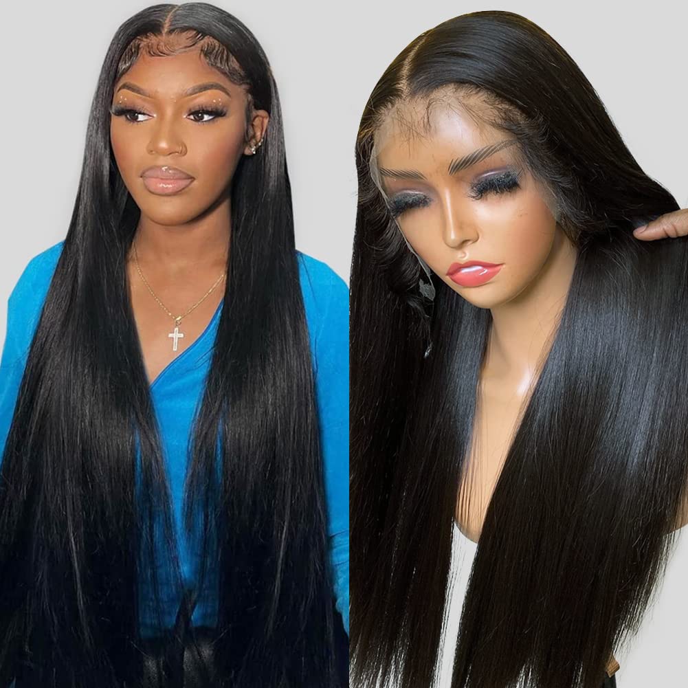 36 Inch Straight Lace Front Wigs Human Hair for Glamorous Looks