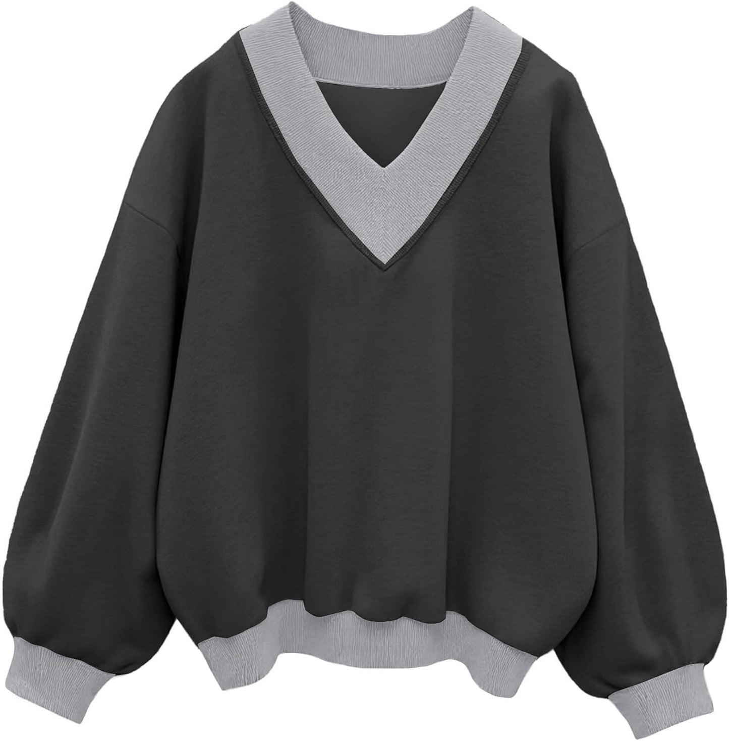 Hilinker Womens V Neck Oversized Sweatshirts for Casual Style