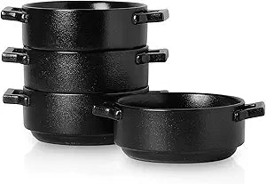 Vicrays Ceramic Soup Bowls with Handles for Hearty Soups